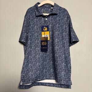 NWT Kids Notre Dame Fighting Irish Football Sports Shirt Polo Shirt Sleeve Small